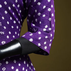 Purple - tie-dye cotton a-line bandhani kurta 08
