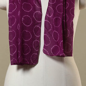 Purple Tie-Dye Cotton Shibori Stole 