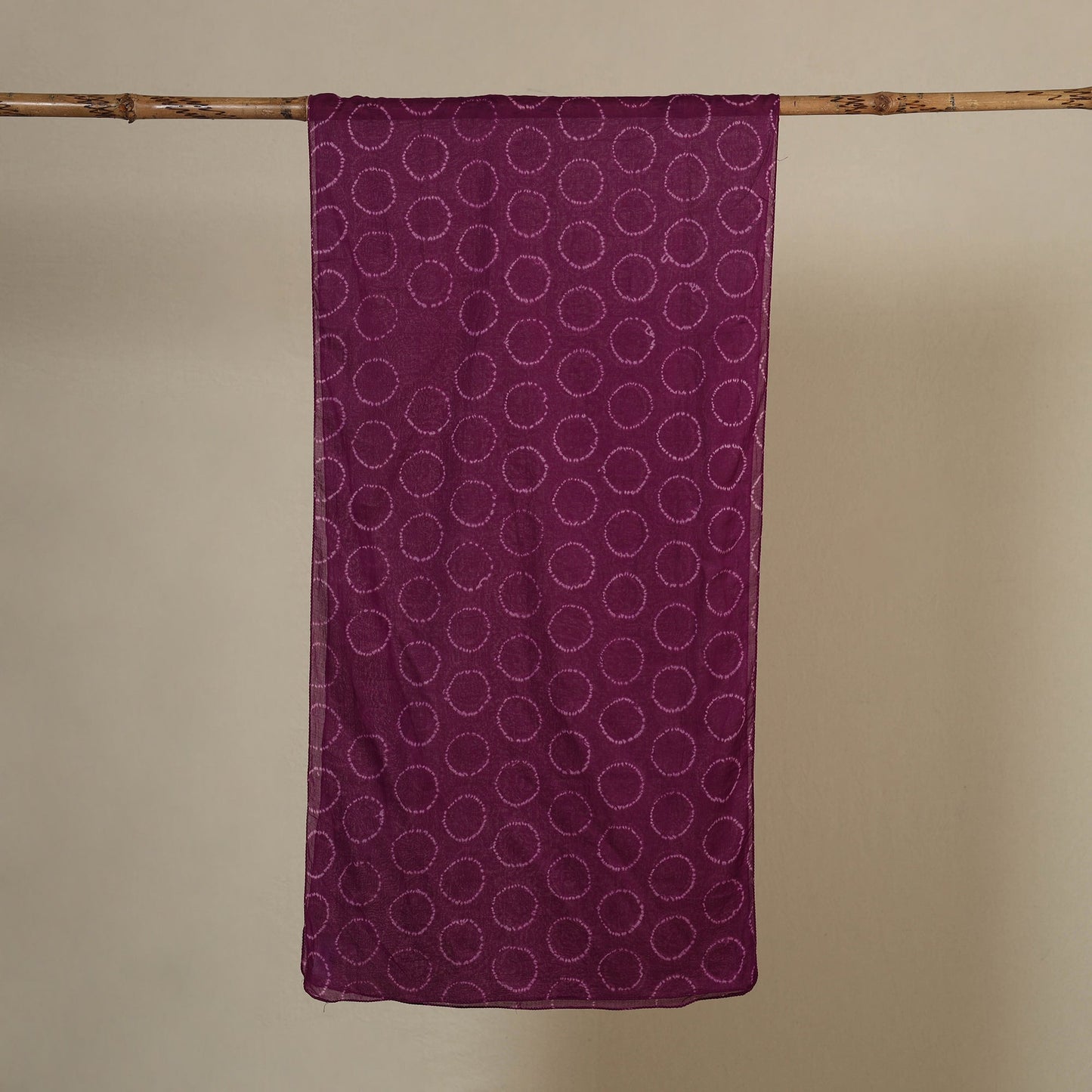 Purple Tie-Dye Cotton Shibori Stole 