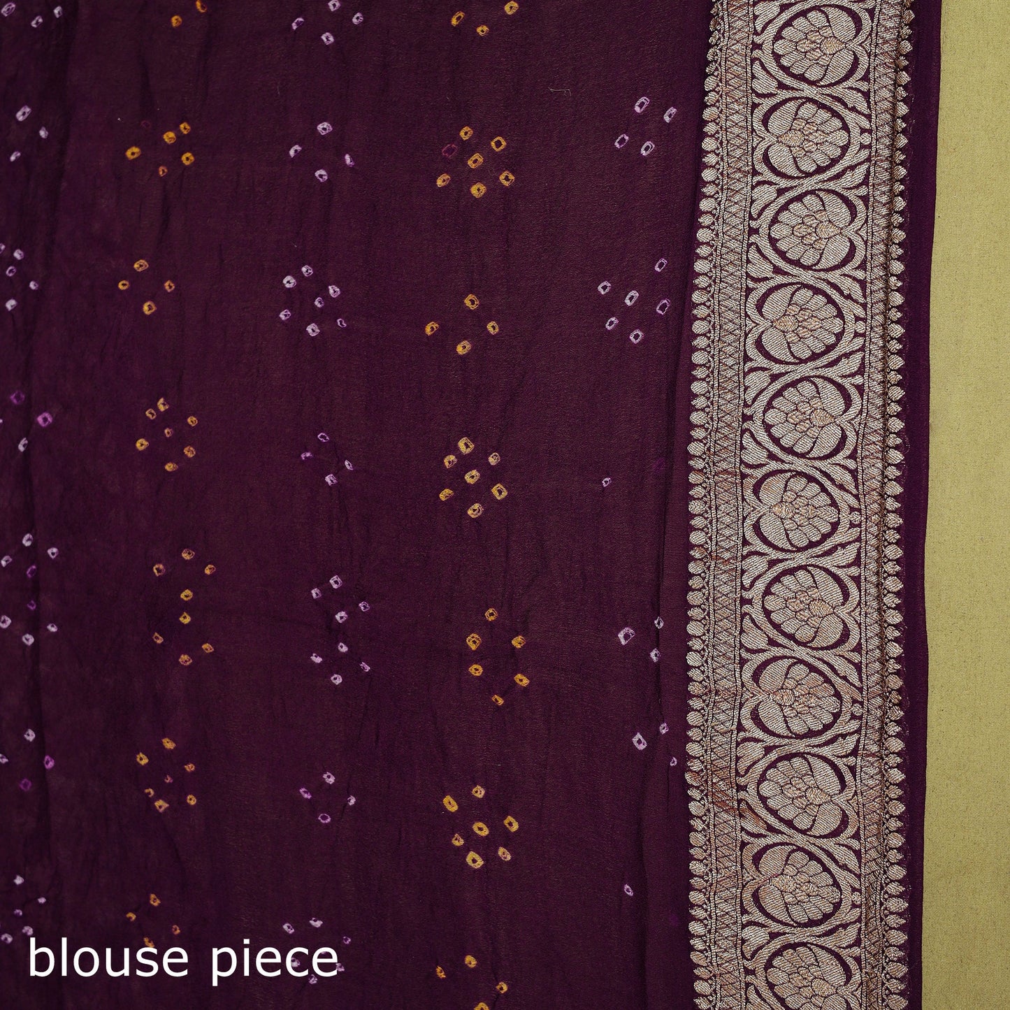 Purple - tie-dye georgette banarasi neem zari jaal kutch