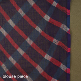 Buy Purple Tie-Dye Kota Doria Cotton Leheriya Saree