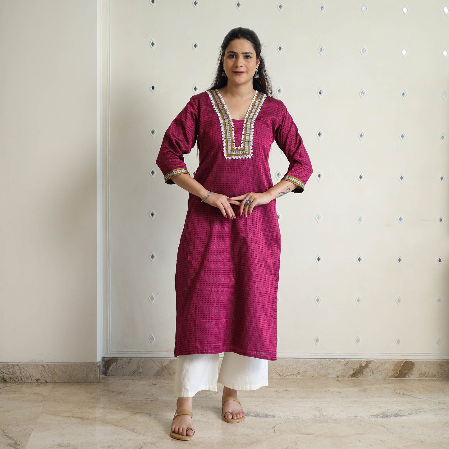 Traditional Khun Straight Kurta for Women