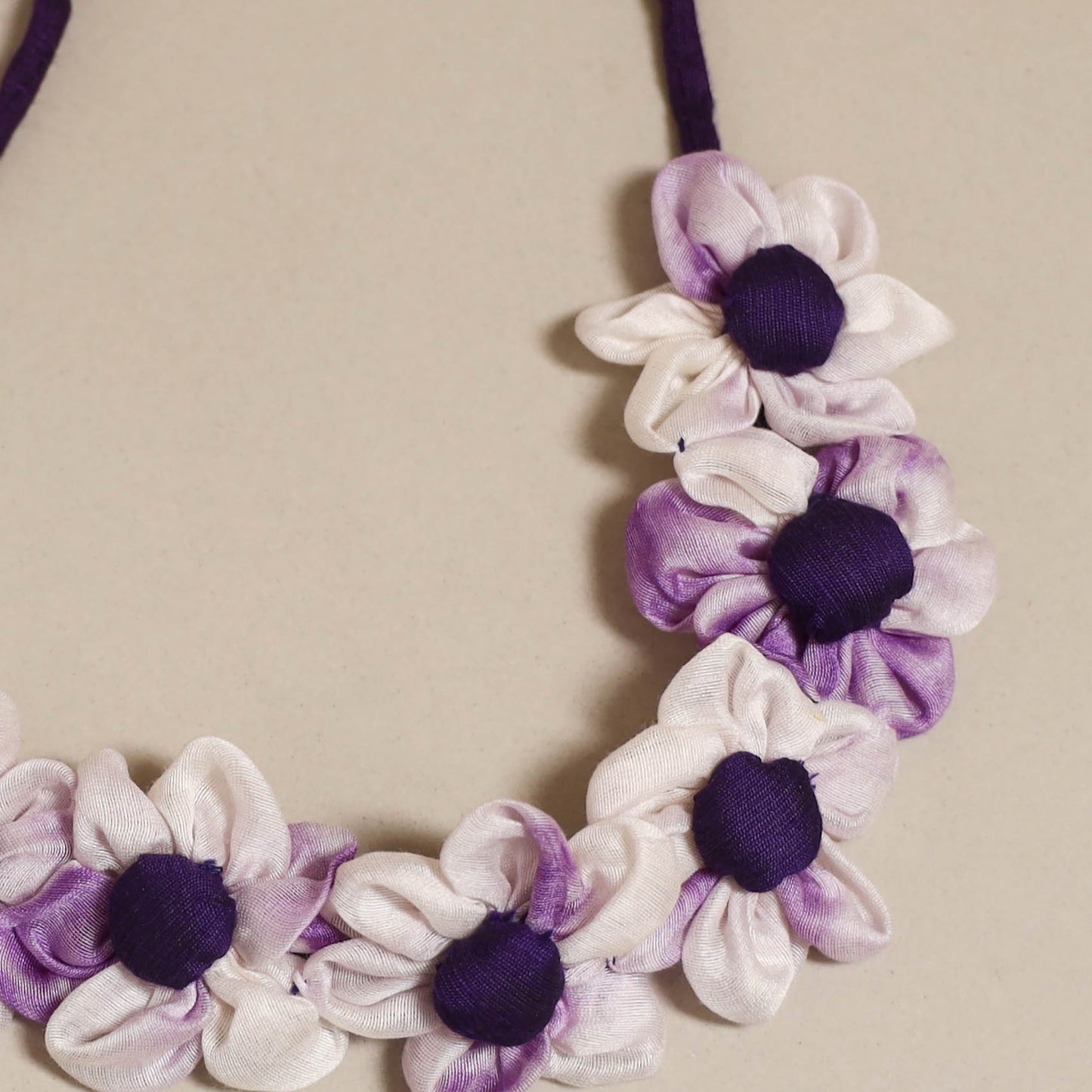 Traditional handmade fabart lavender gajra - handcrafted