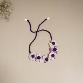 Traditional handmade fabart lavender gajra - handcrafted