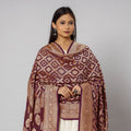  Traditional Kutch Neem Zari Jaal Work Bandhani Tie-Dye Georgette Banarasi Dupatta 