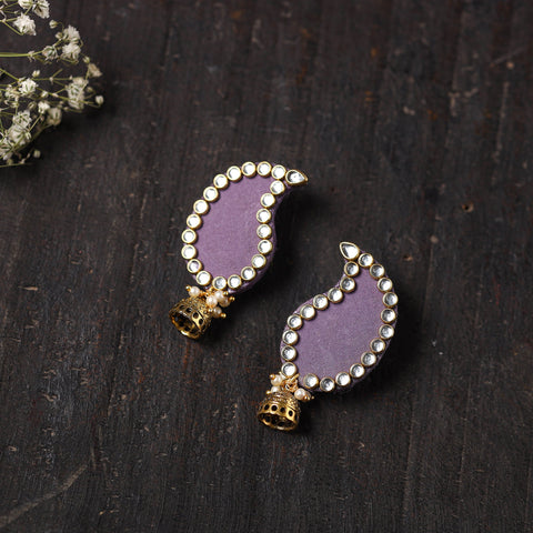 Buy Vanya Stone Work Fabart Earrings