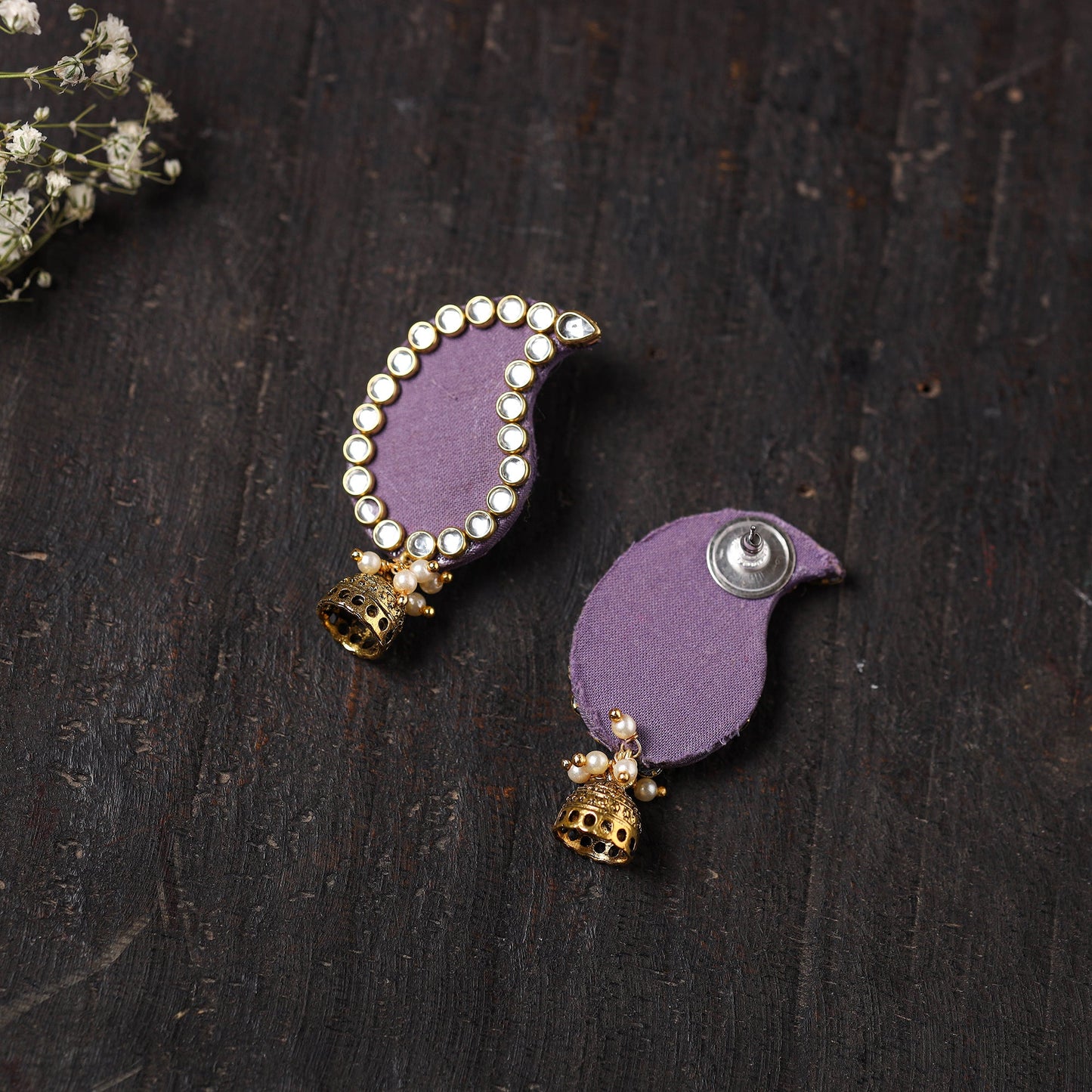 Buy Vanya Stone Work Fabart Earrings