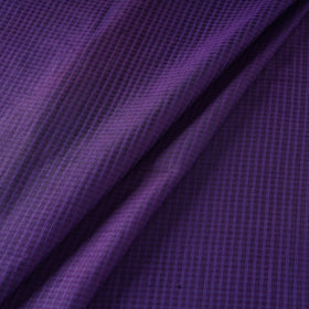 Purple - vidarbha handloom checks tussar silk fabric 04