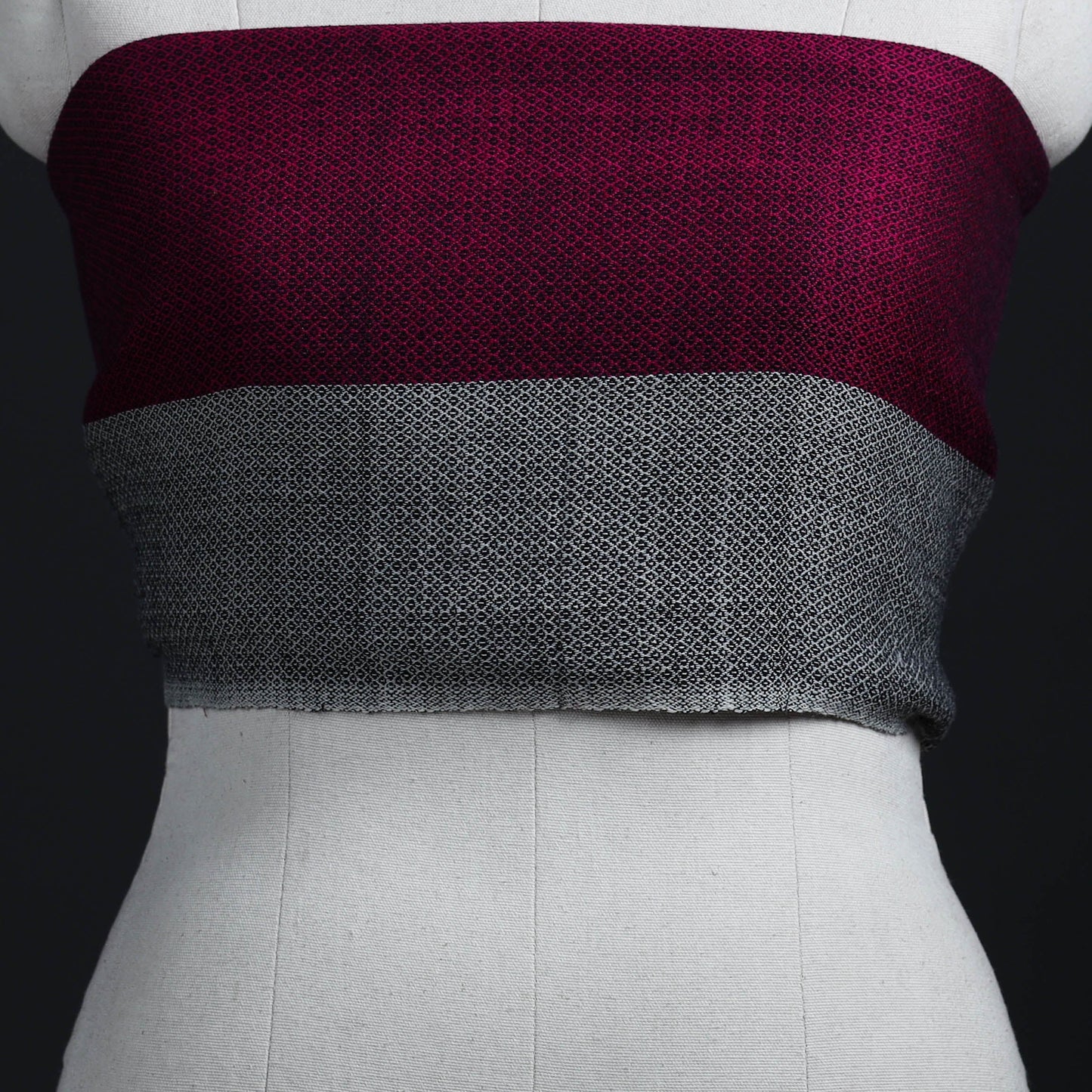 Purple - woollen plain blouse piece 05 - handcrafted