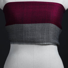 Purple - woollen plain blouse piece 05 - handcrafted