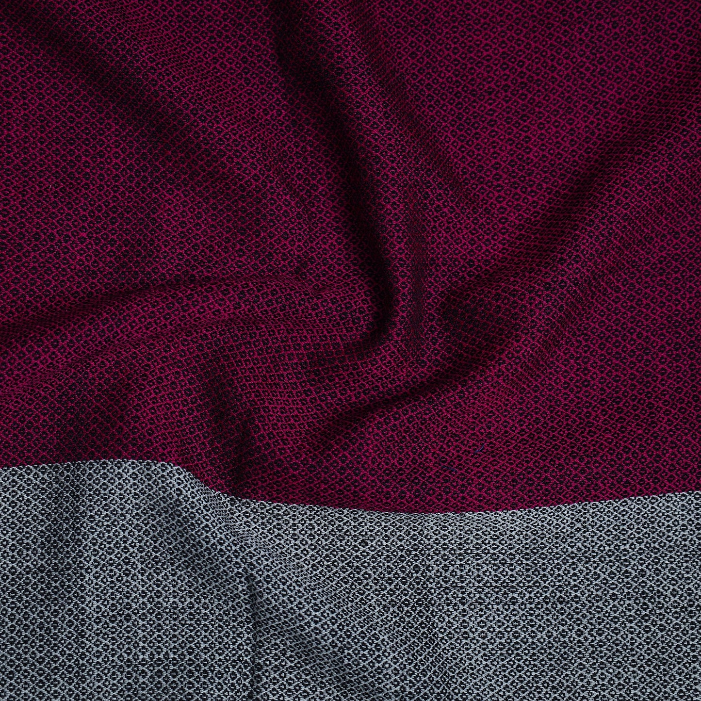 Purple - woollen plain blouse piece 05 - handcrafted