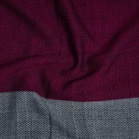 Purple - woollen plain blouse piece 05 - handcrafted