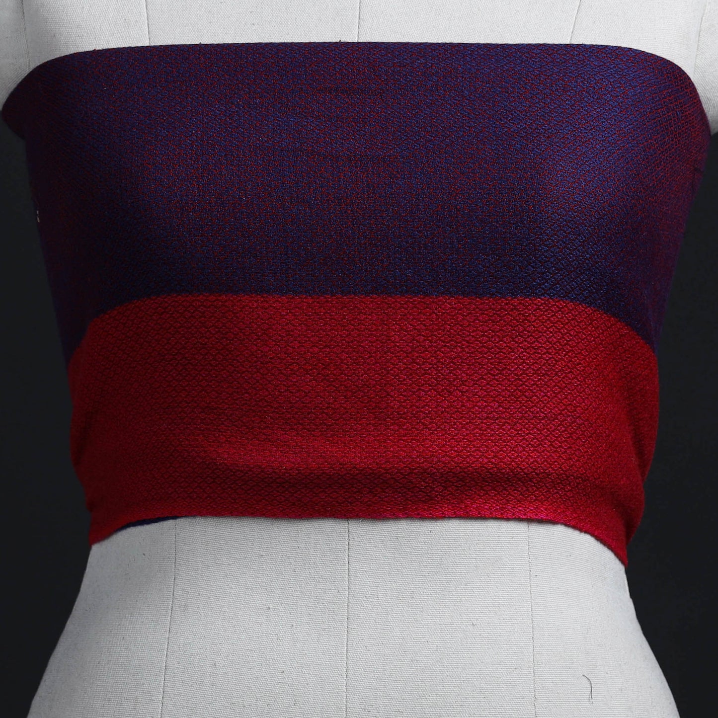 Purple - woollen plain blouse piece 15 - handcrafted