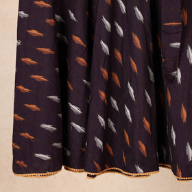 Purple Wrap Around Cotton Pochampally Ikat Skirt