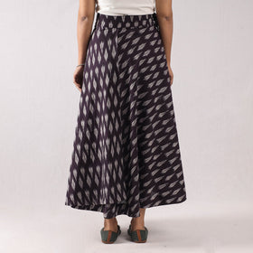 Purple Wrap Around Cotton Pochampally Ikat Skirt