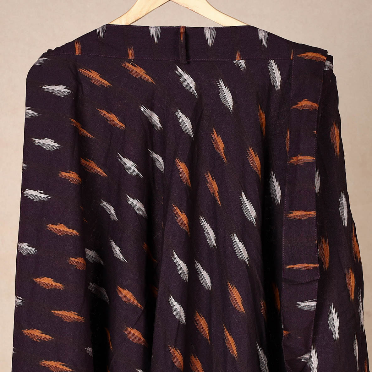 Purple Wrap Around Cotton Pochampally Ikat Skirt