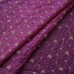 Zari buti silk tie-dye bandhani fabric 03 - handcrafted