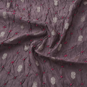 Zari buti silk tie-dye bandhani fabric 15 - handcrafted