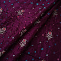 Zari buti silk tie-dye bandhani fabric 32 - handcrafted