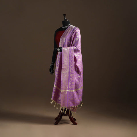 Zari work banarasi silk dupatta 33 - handcrafted