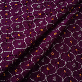 Zari work silk tie-dye bandhani fabric 42 - handcrafted