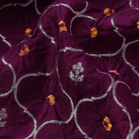 Zari work silk tie-dye bandhani fabric 42 - handcrafted