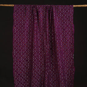 Zari work silk tie-dye bandhani fabric 42 - handcrafted