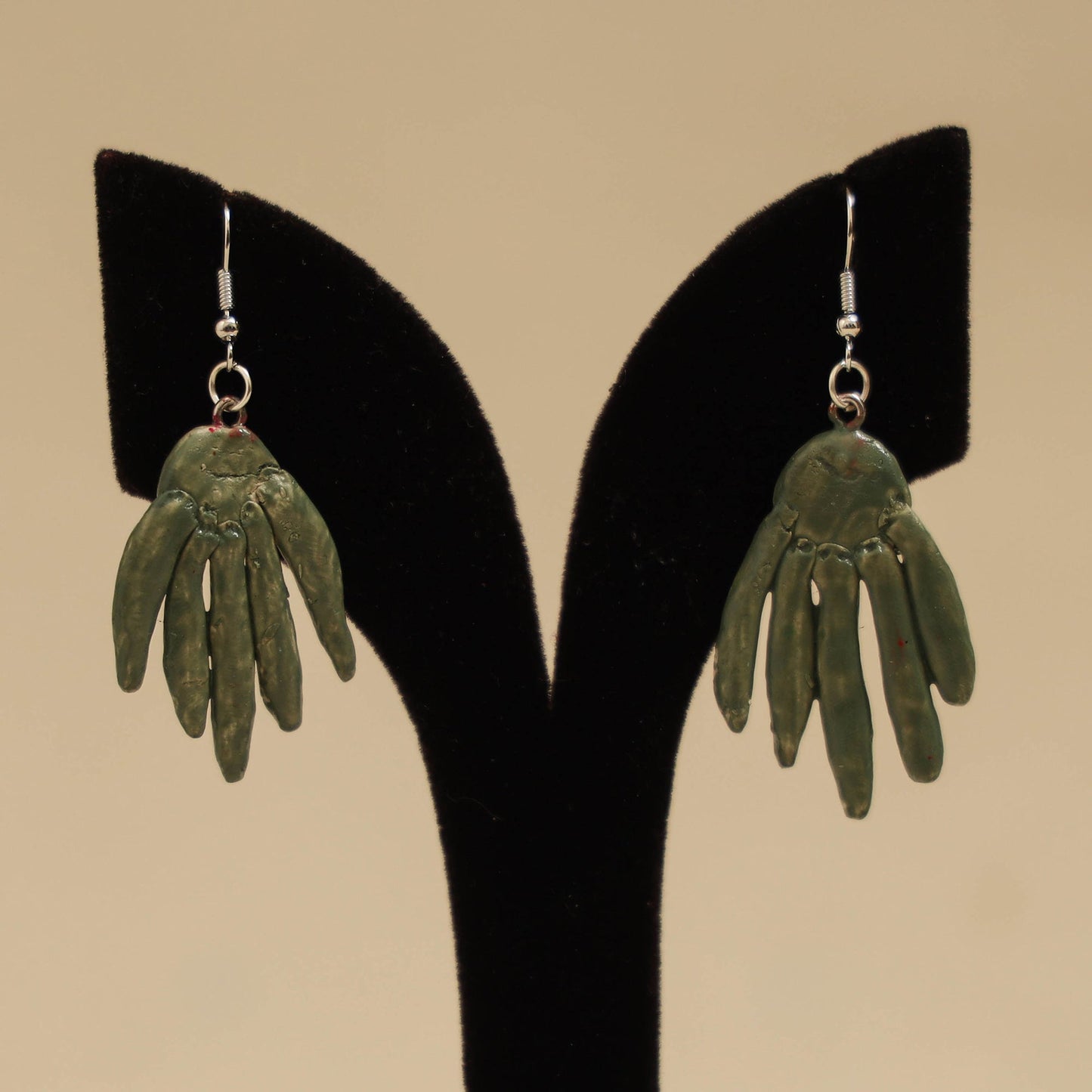Quirklets handpainted clay earrings 58 - handcrafted