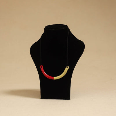 Quirklets handpainted clay pendant necklace 01 - handcrafted