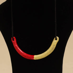 Quirklets handpainted clay pendant necklace 01 - handcrafted