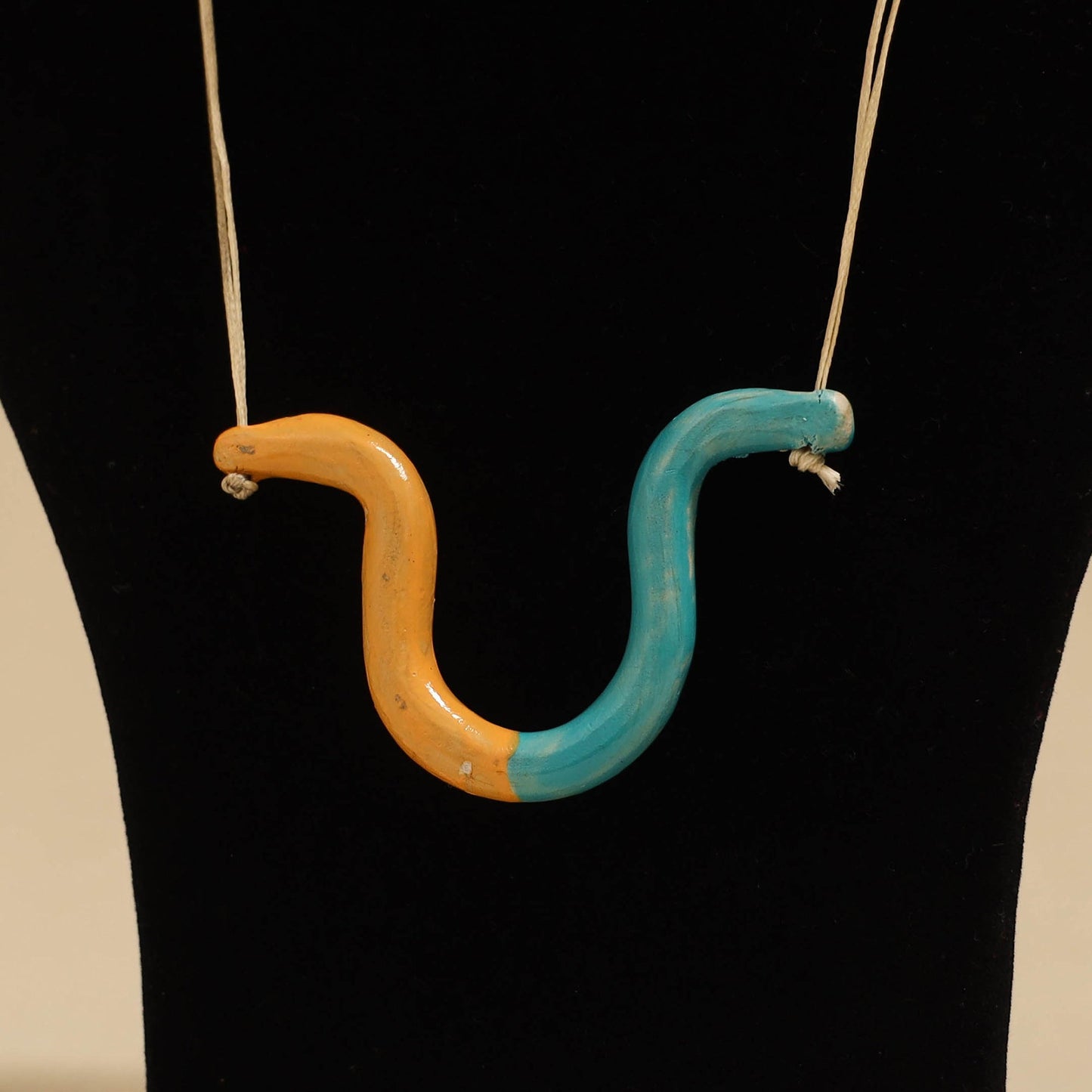 Quirklets handpainted clay pendant necklace 05 - handcrafted