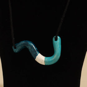 Quirklets handpainted clay pendant necklace 10 - handcrafted