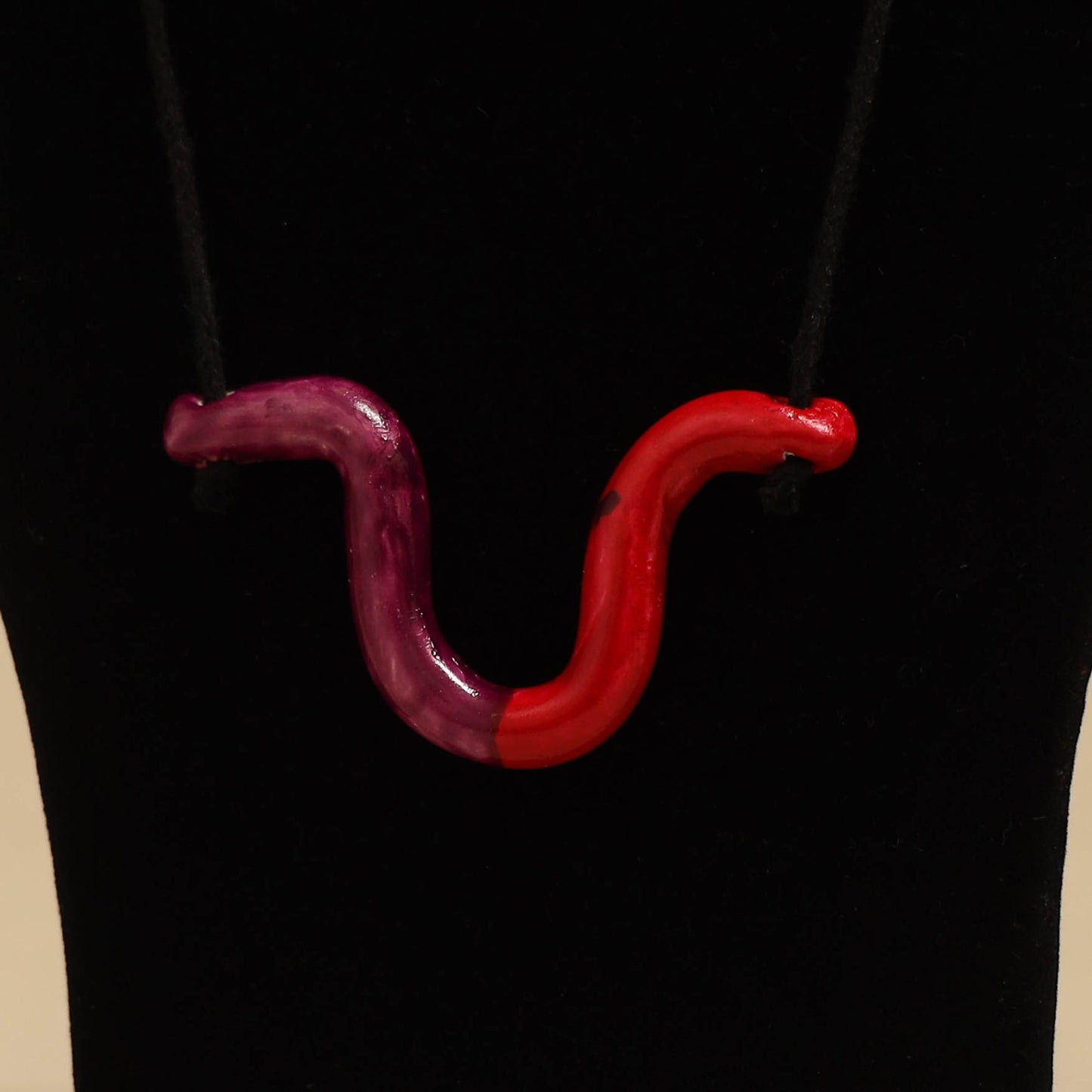 Quirklets handpainted clay pendant necklace 12 - handcrafted