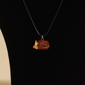 Quirklets handpainted clay pendant necklace 35 - handcrafted