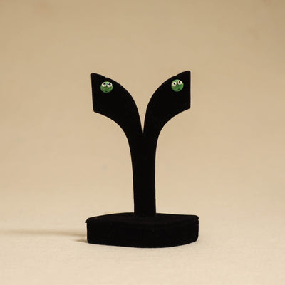 Quirklets handpainted clay stud earrings 40 - handcrafted