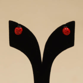 Quirklets handpainted clay stud earrings 41 - handcrafted