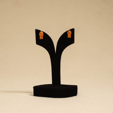 Quirklets handpainted clay stud earrings 45 - handcrafted