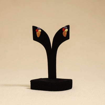 Quirklets handpainted clay stud earrings 51 - handcrafted