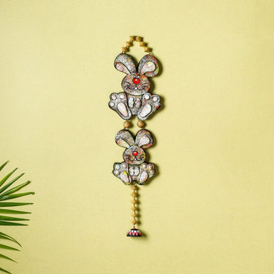  Bishnupur Handpainted Terracotta Wall Hanging 