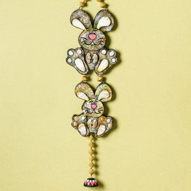  Bishnupur Handpainted Terracotta Wall Hanging 