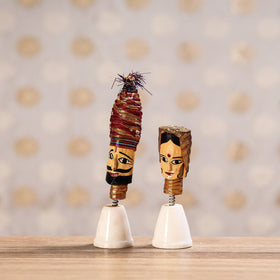  Rajasthani Bobble Head Handmade Puppet / Kathputli 