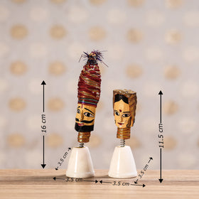  Rajasthani Bobble Head Handmade Puppet / Kathputli 