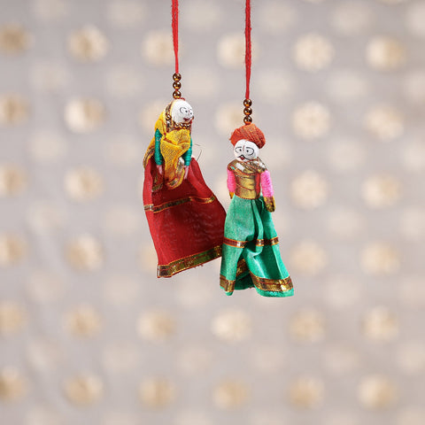  Rajasthani Couple Handmade Hanging / Kathputli 