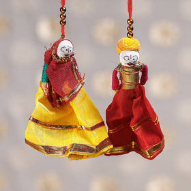  Rajasthani Couple Handmade Hanging / Kathputli 