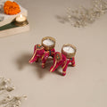 Rajasthani elephant handmade tealight candle holder (set