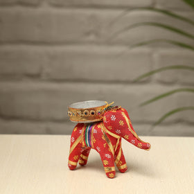  Rajasthani Elephant Handmade Tealight Candle Holder 
