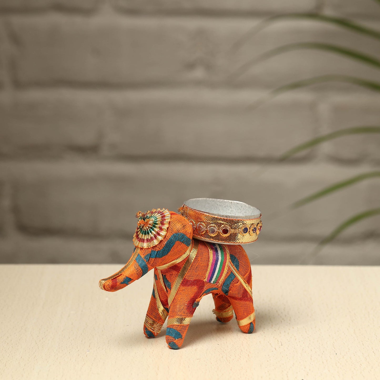  Rajasthani Elephant Handmade Tealight Candle Holder 