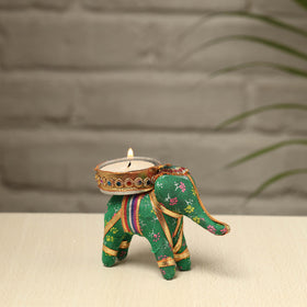  Rajasthani Elephant Handmade Tealight Candle Holder 