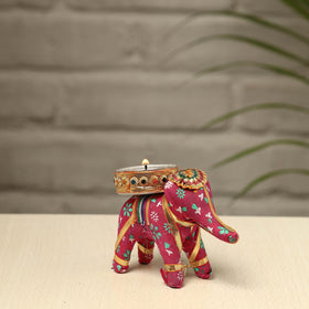  Rajasthani Elephant Handmade Tealight Candle Holder 