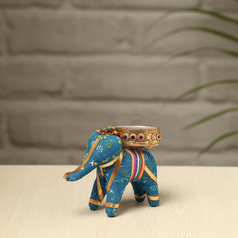  Rajasthani Elephant Handmade Tealight Candle Holder 